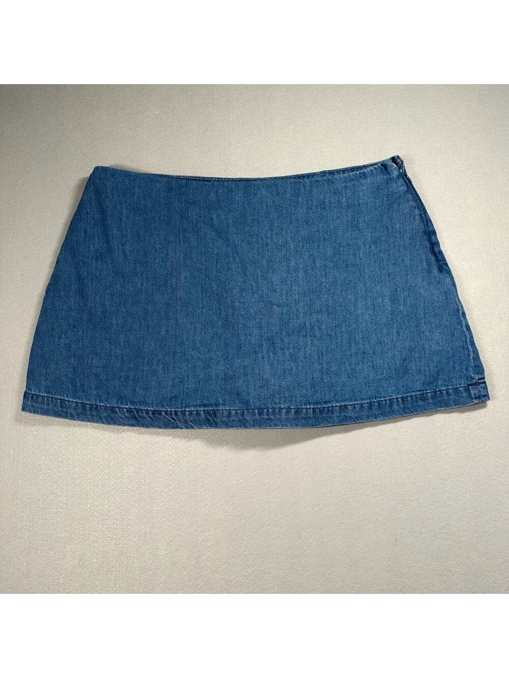 GAP Denim Mini Skort Womens Size L Blue Jean Built In Shorts Back Zip